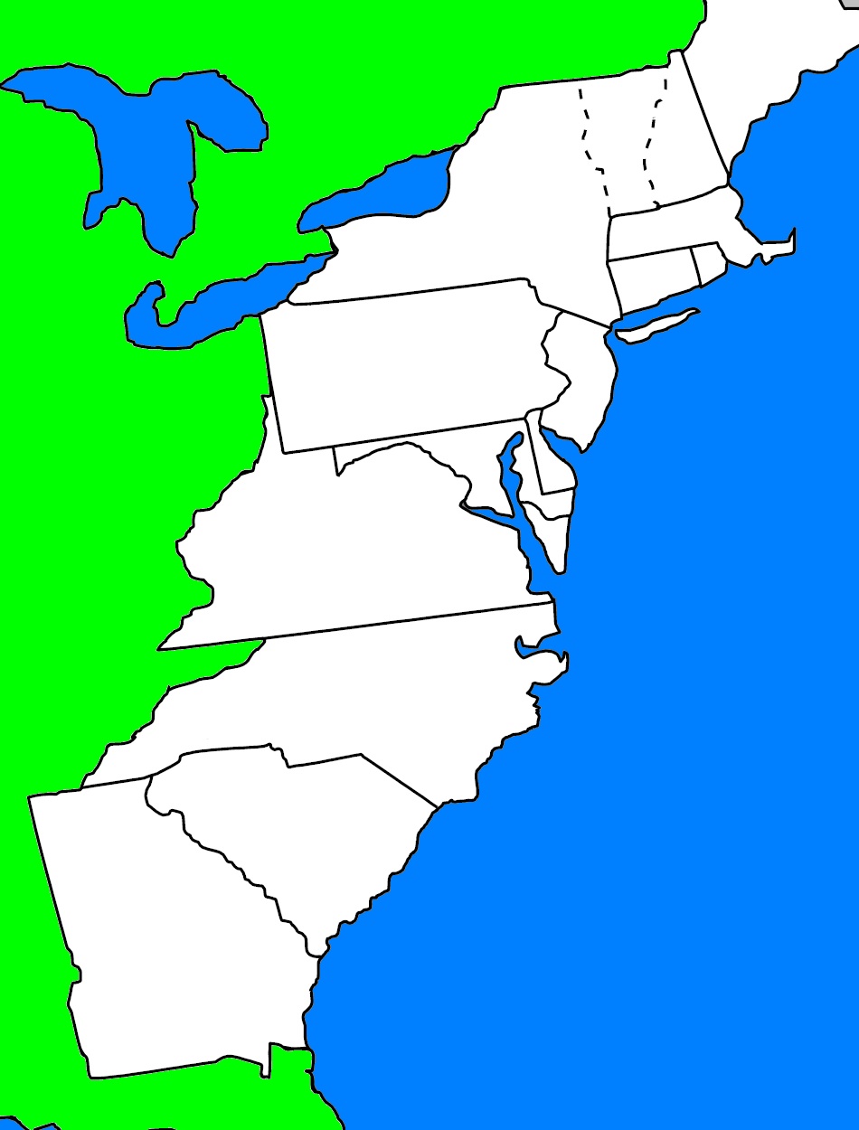 How do you find a map of the 13 colonies?